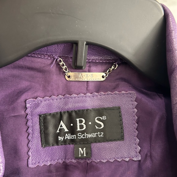 Vintage A.B. S. By Allen Schwartz purple Leather Jacket - Picture 5 of 10